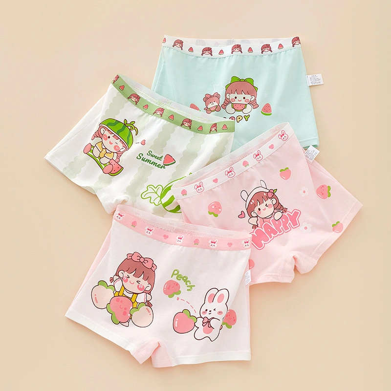 Cute Girl Crotch Anti-Slip Soft Cotton Seamless Invisible Children Kids Panty Underwear