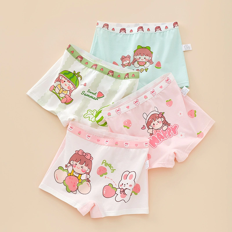 Cute Girl Crotch Anti-Slip Soft Cotton sin costuras Invisible niños Ropa interior de panty