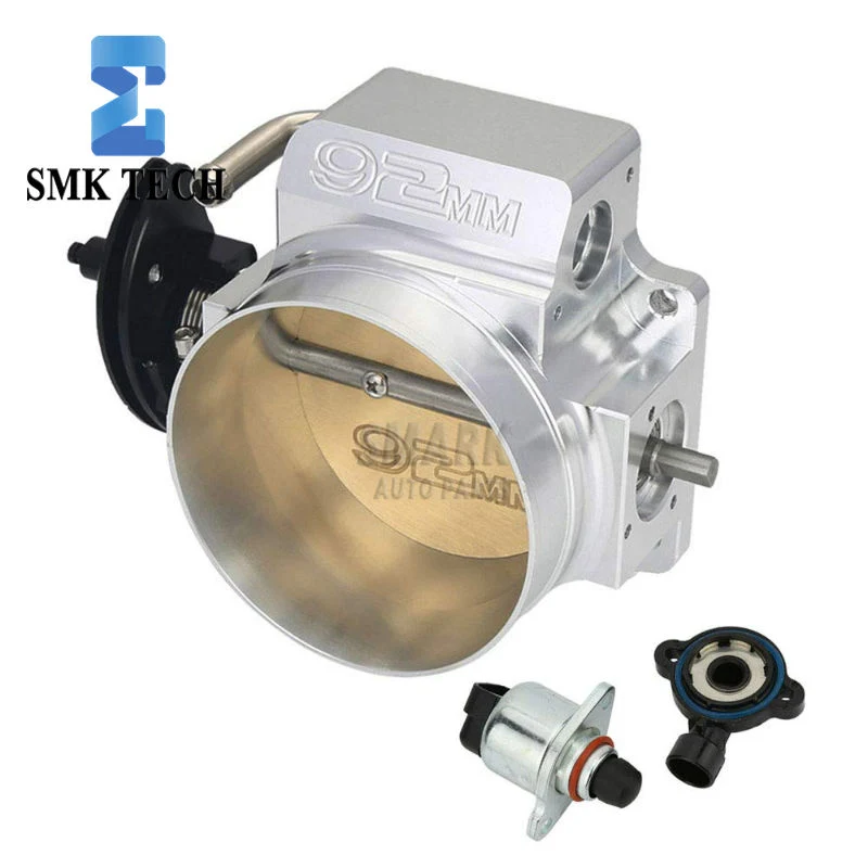 92mm Silver Ls Throttle Body with Position Sensors TPS Iac for G-M Gen III Ls1 Ls2 Ls3 Ls6 Ls7 Sx Ls 4 CNC