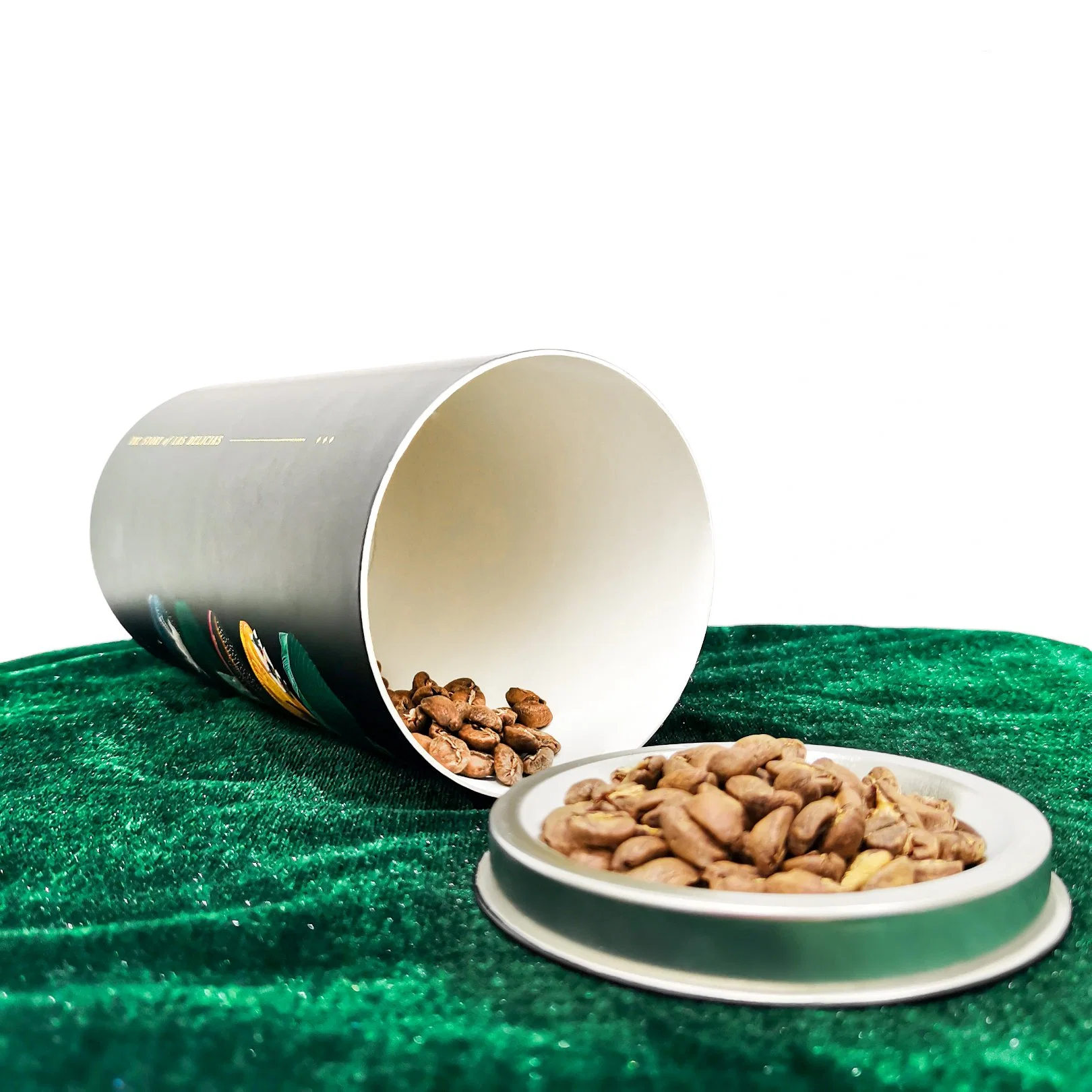 Экологически чистый цилиндрический контейнер для кофейных зерен