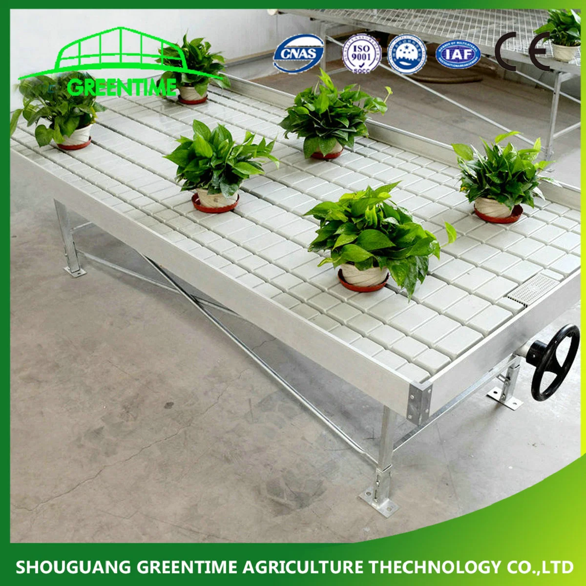 Greenhouse Garden Ebb and Flow Ebb Flow Rolling Benches with Food Grade ABS