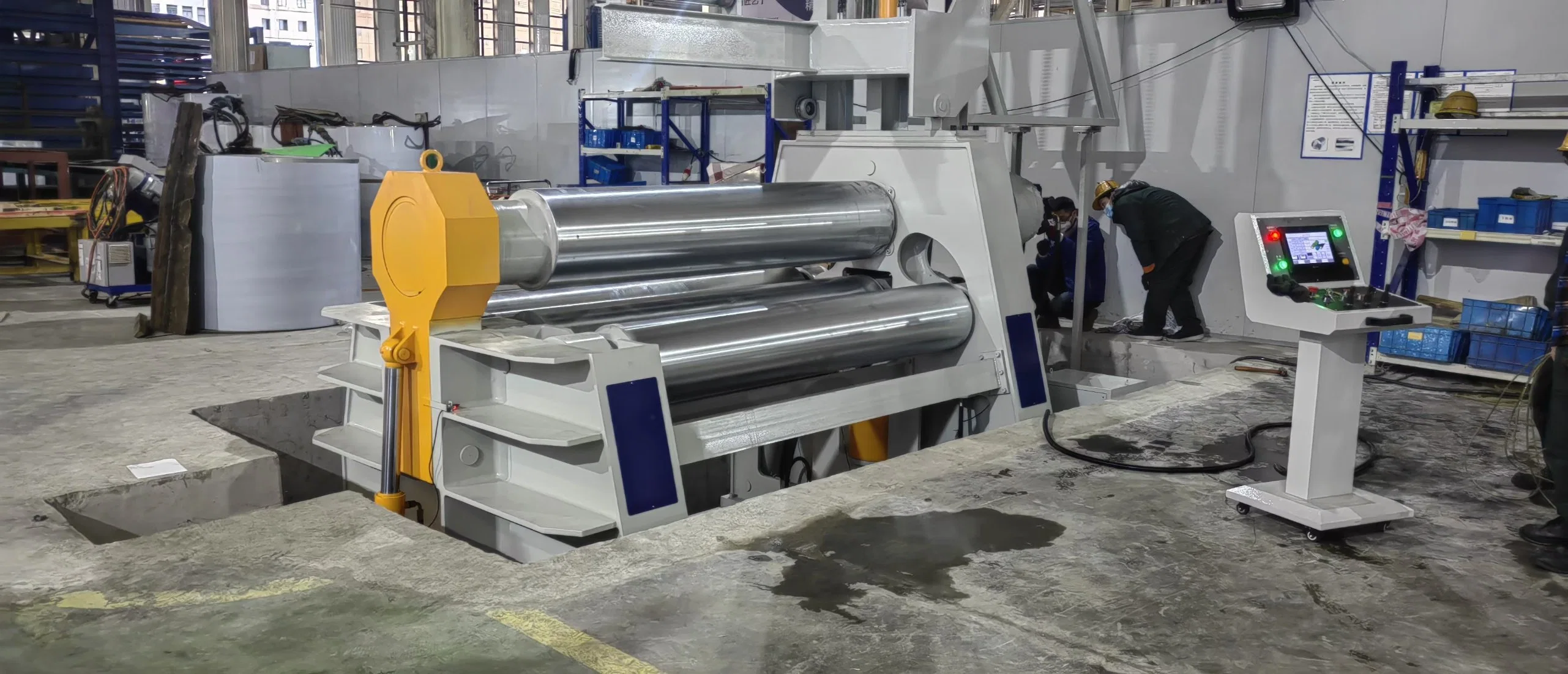 Hydraulic 4 Roller Plate Roller, Steel Bending Rolling Machine, Sheet Roll Bending