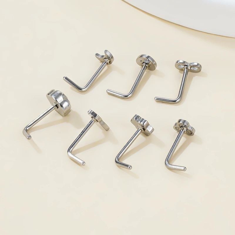 Stainless Steel Rose Heart Rabbit Nose Rings Nose Piercing