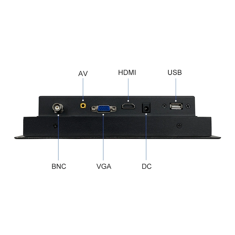 Visor ICD de 8 polegadas económico com monitor LCD LED de interface VGA BNC.