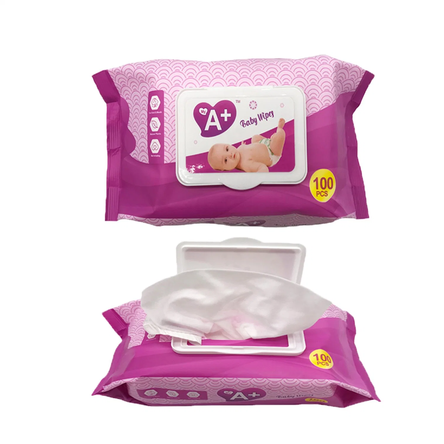 Baby Finger Wipe No Perfume Individual 99% Water Non Woven