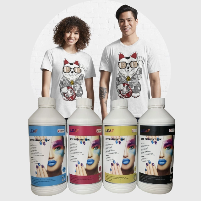 LEAF 1000ml DTF ink and powder Textile Printing Ink DTF InkS for T Shirt Printing