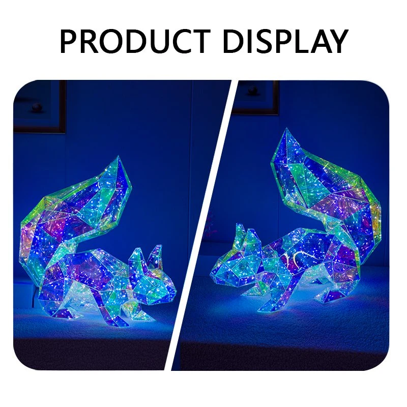 Squirrel Cute LED Light Festival Decoration Interior Lighting Night Light for Boys and Girls Birthday Gifts Christmas Ornaments