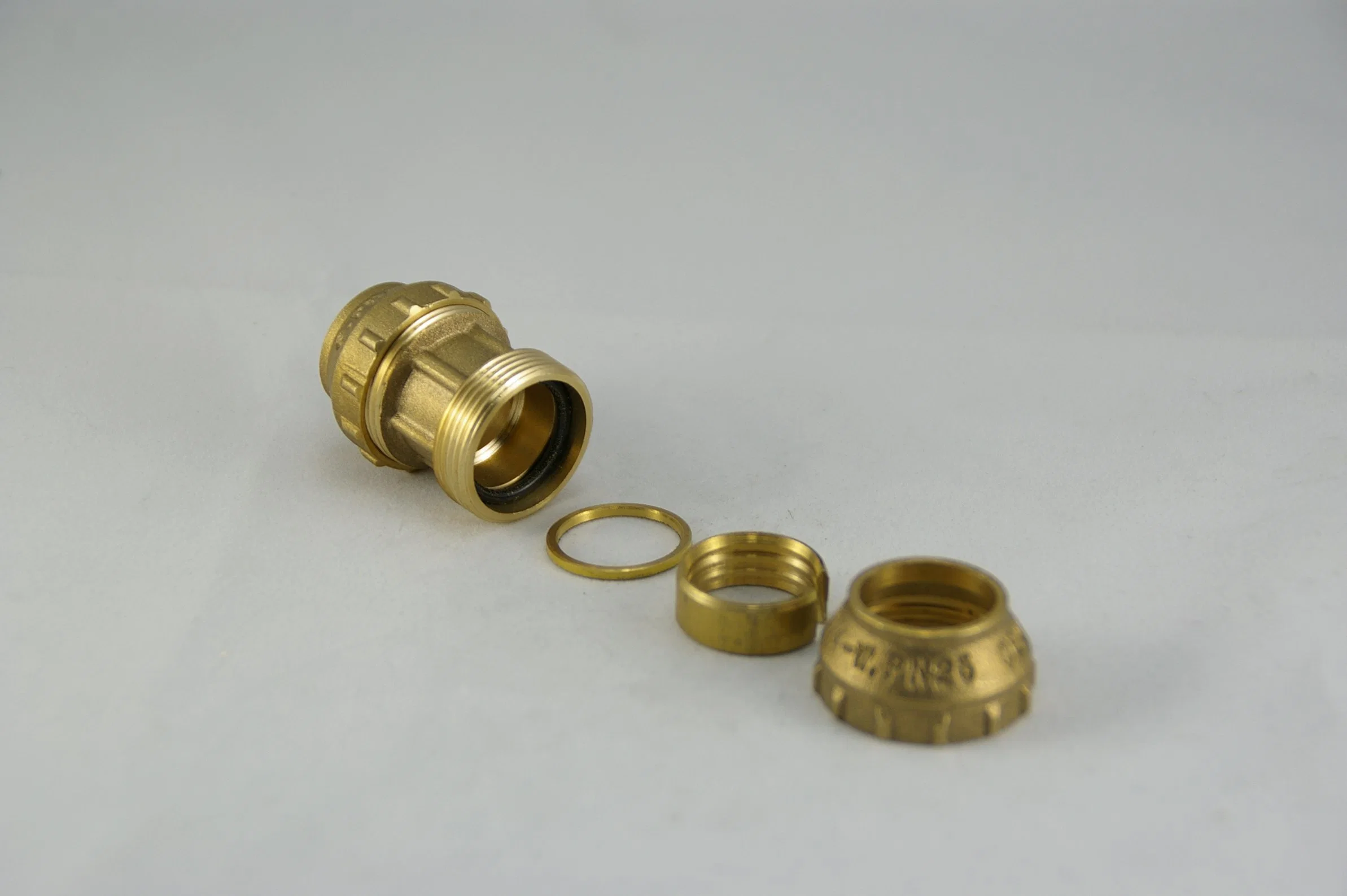 Straight Coupler Coupling Compression Brass Forging PE Pipe Fitting Connector