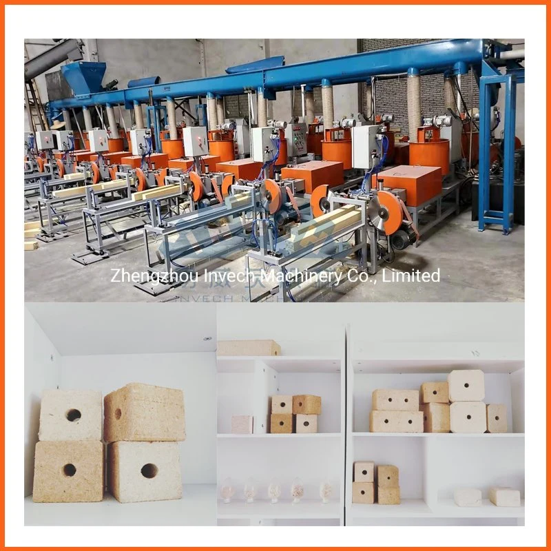 Automatic Wood Chips Compressed Block Making Equipments From Crusher to Presser Machine