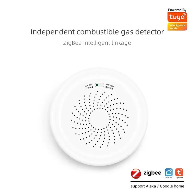 Tuya Zigbee Wireless Home Alarm Combustible Gas Leak Detector Alarm