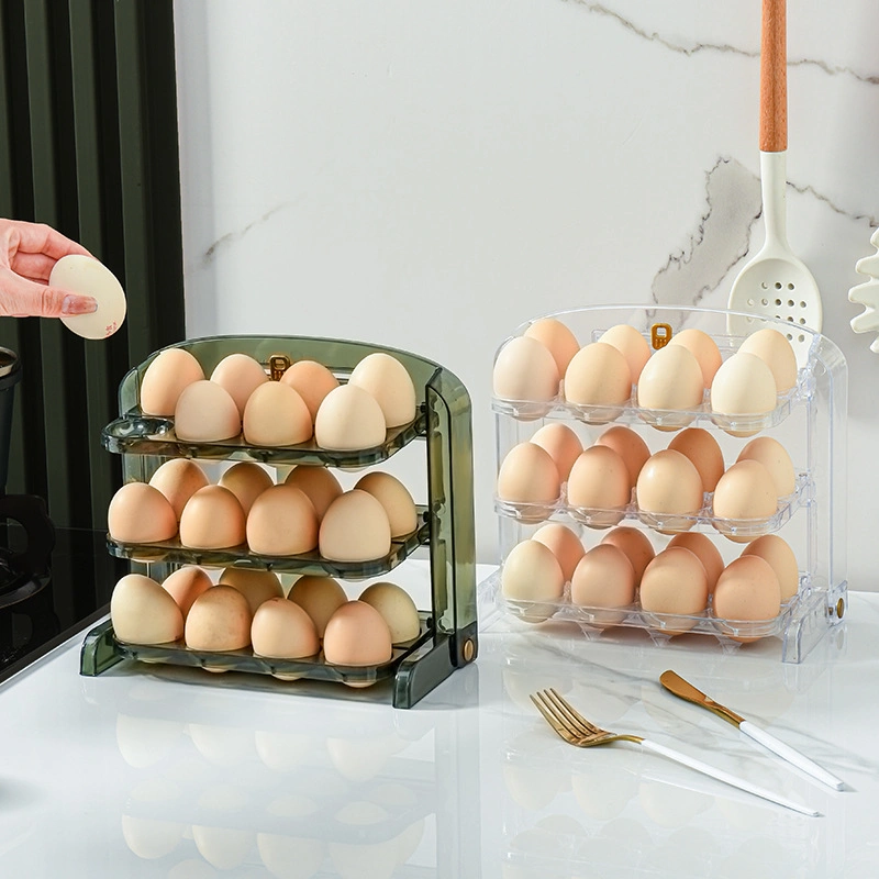 Kitchen Storage Anti-Fall Pet Egg Storage Box Collapsible Egg Storage Rack