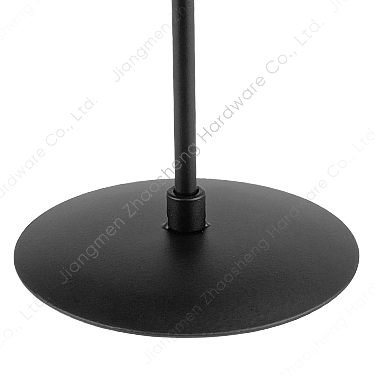 Tabletop Black Metal Decorative Pillar Candle Stick Plate Dish Stand Candle Holder Centerpiece for Wedding LED Wax Candles