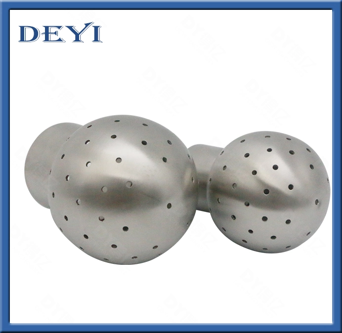 Deyi SS304 SS316L Sanitary Stainless Steel Cleaning Ball Rotary Type Spray Ball for Tanks Ball Cleaner Hygieni Grade Spray Nozzle