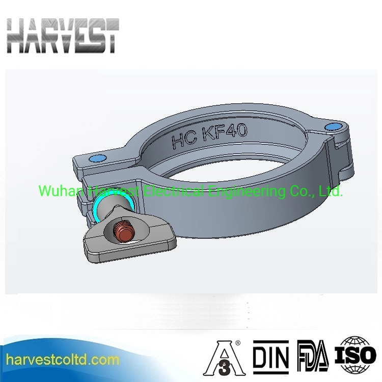 SS304 Vacuum Kf Clamp Kf10/Kf16/Kf25/Kf40/Kf50 Hinge Clamps Type 2 One Point Clamp Vacuum Component