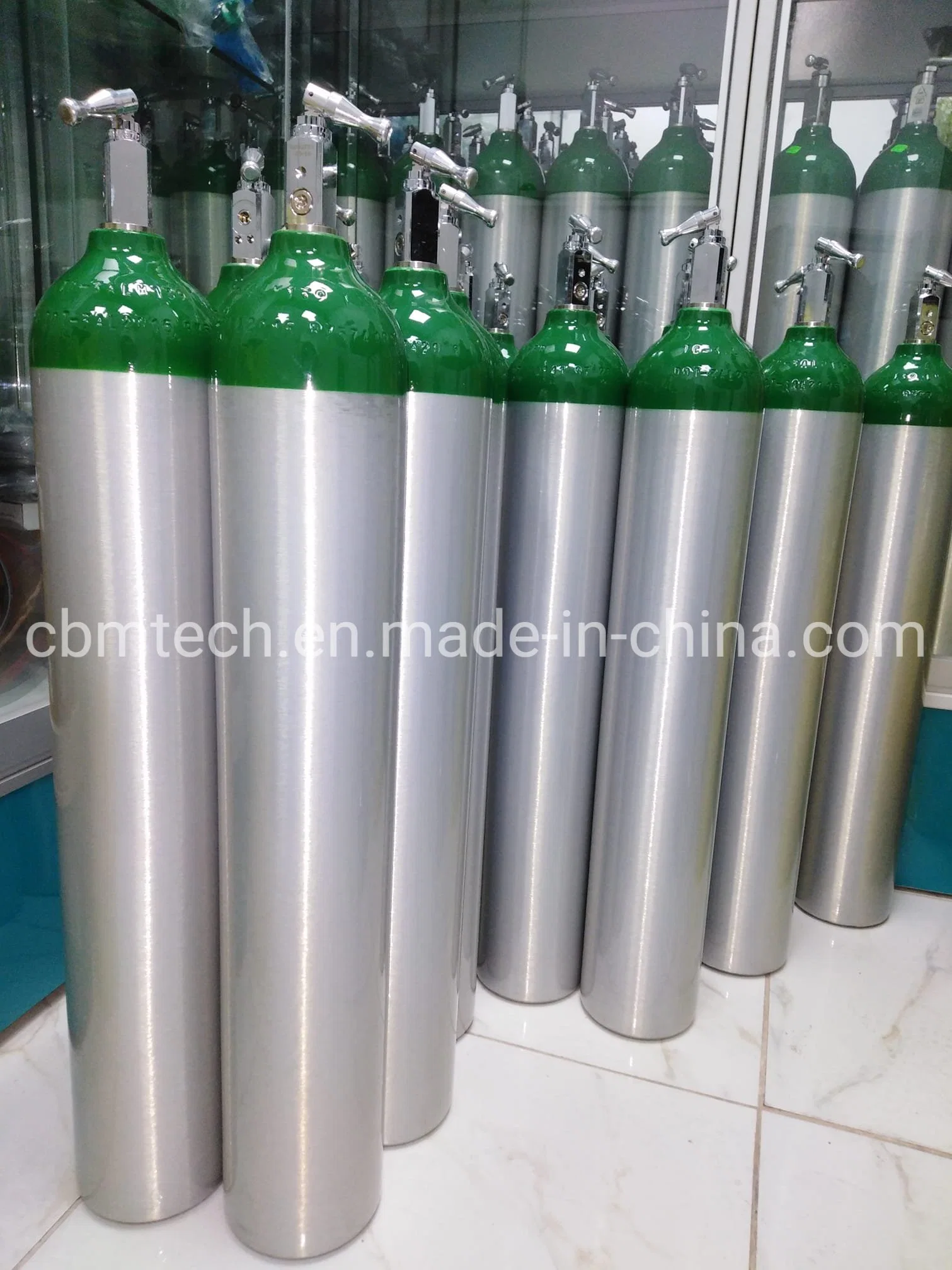 High Pressure DOT/ISO Aluminum O2 Gas Cylinders