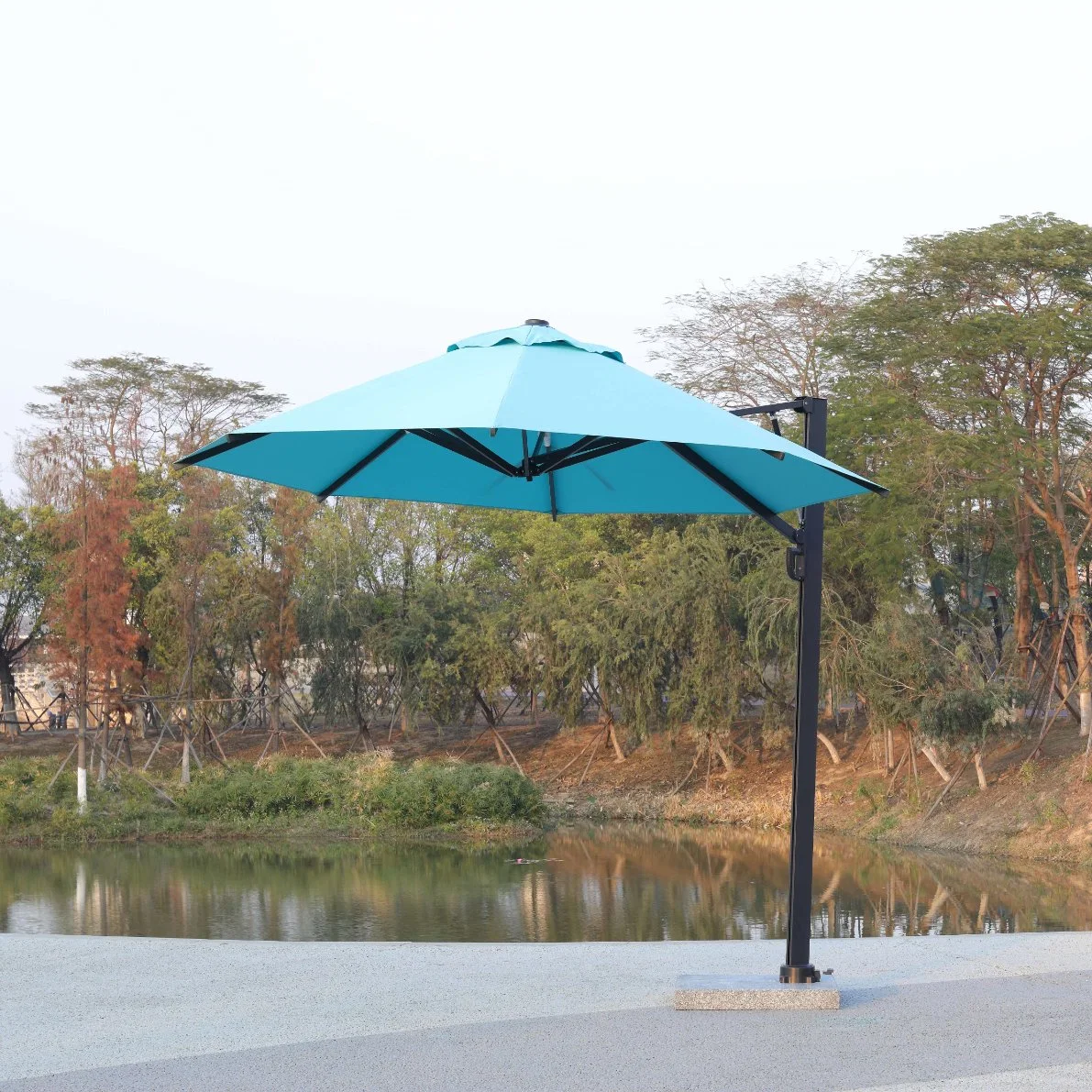 Mingsu Low Price Outdoor 2.5*2.5m Square Cafe Leisure Umbrellas