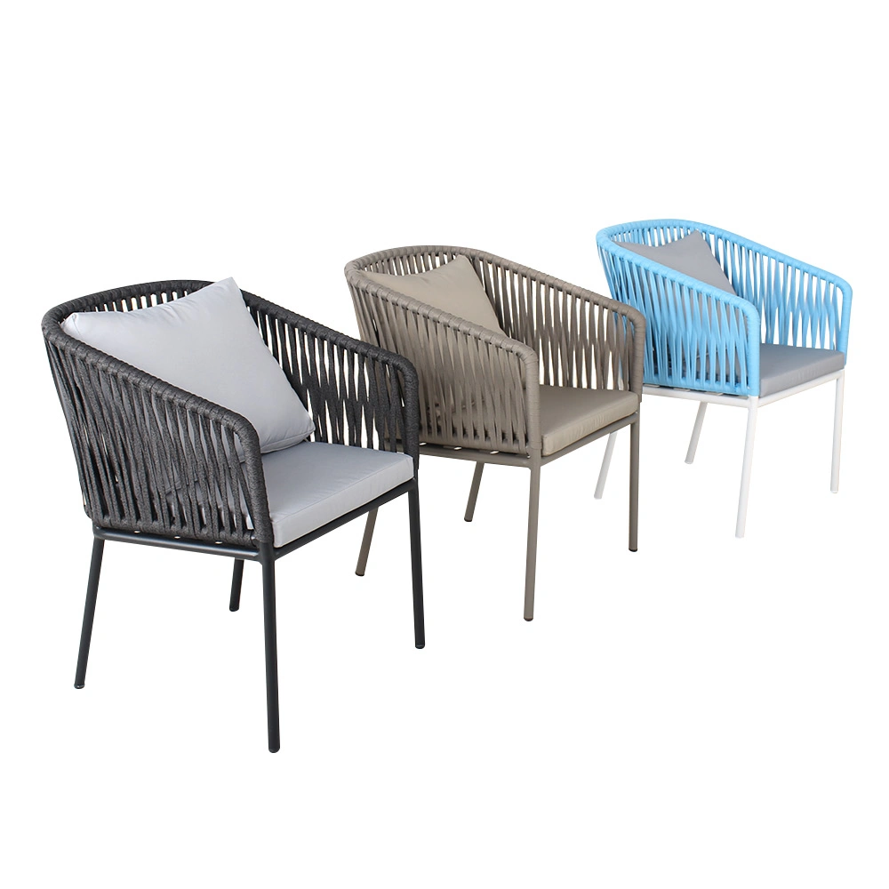 Hot Selling Outdoor Garden Furniture Aluminum Rope Dining Chair