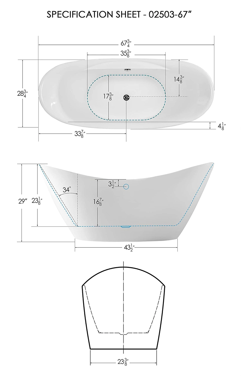 Modern Acrylic Solid Surface Stone Freestanding Bathtub: Elegant Oval Design, Glossy White Finish, First Grade Quality, Free-Stand Bathroom Tub