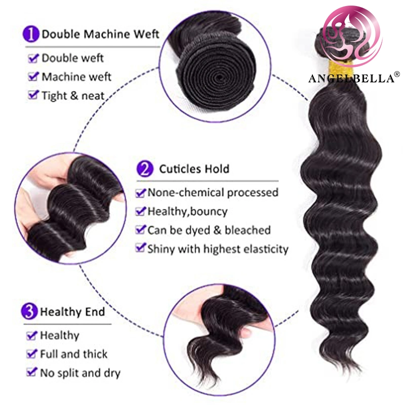 Angelbella Virgin Human Hair Sew in Weave China Wholesale/Supplier Brazilian Hair Weave Bundles