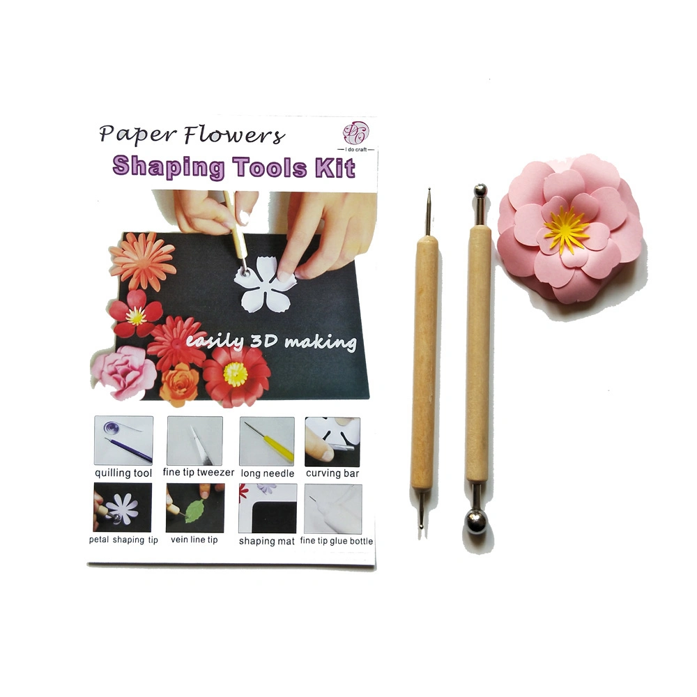 Kit d'outils d'incorporation pour bricolage pour la fabrication de fleurs en papier de bricolage (DPFT-4)