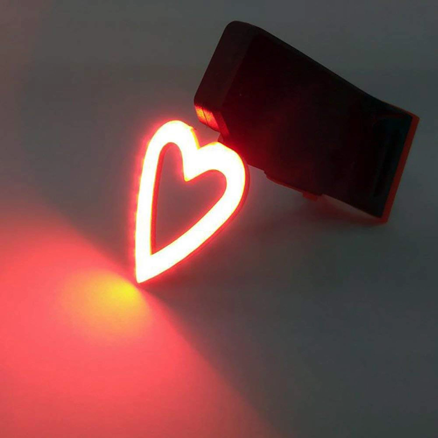 Hot Bone Round Heart-Shaped Cycling Tail Light Warning Safety Riding