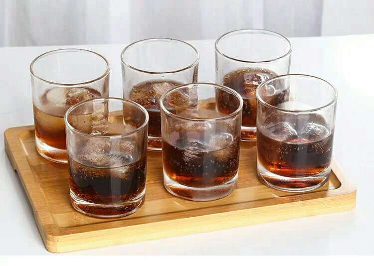 Glass Milk Tumblers Glasses Drinkware for Home & Outdoors Clear Glass Drinking Mugs for Juice Water Coffee Whisky