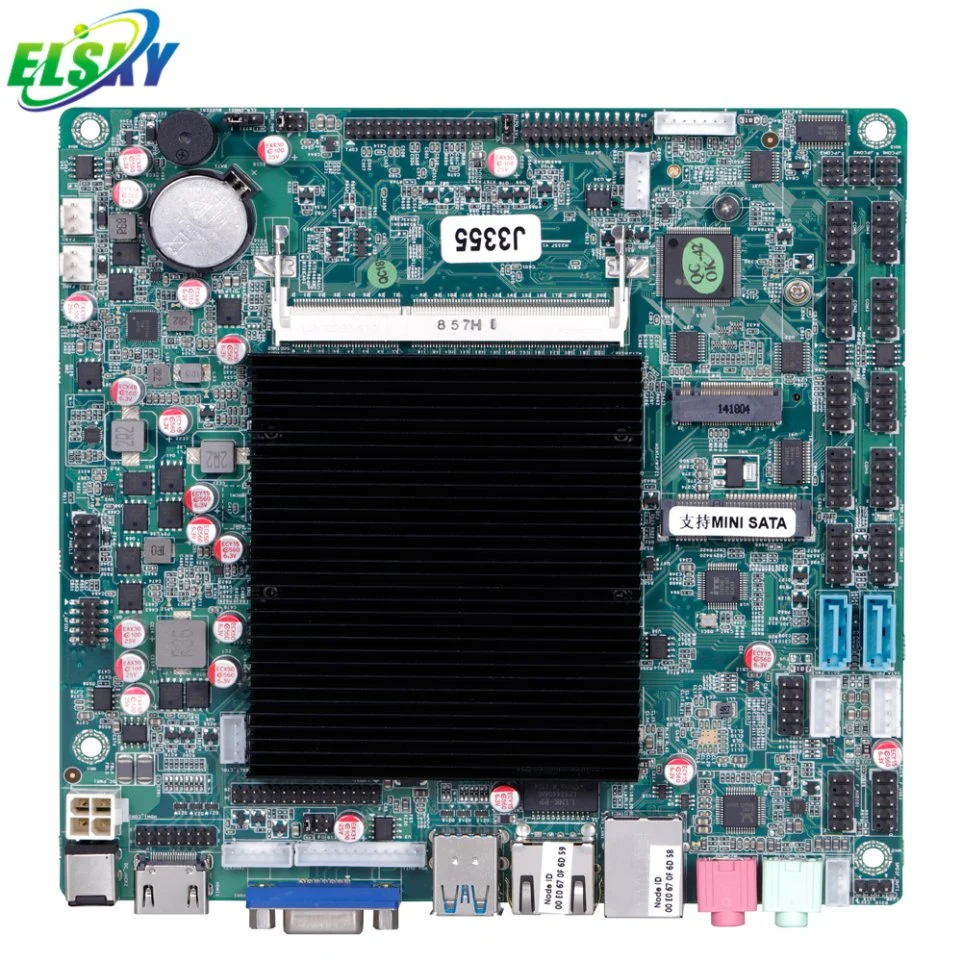 Elsky Mini-Itx Motherboard with CPU Celeron Apollo Lake J3355 DDR3 Max 8GB 10*COM VGA HD_Mi VGA Lvds Edp M335f