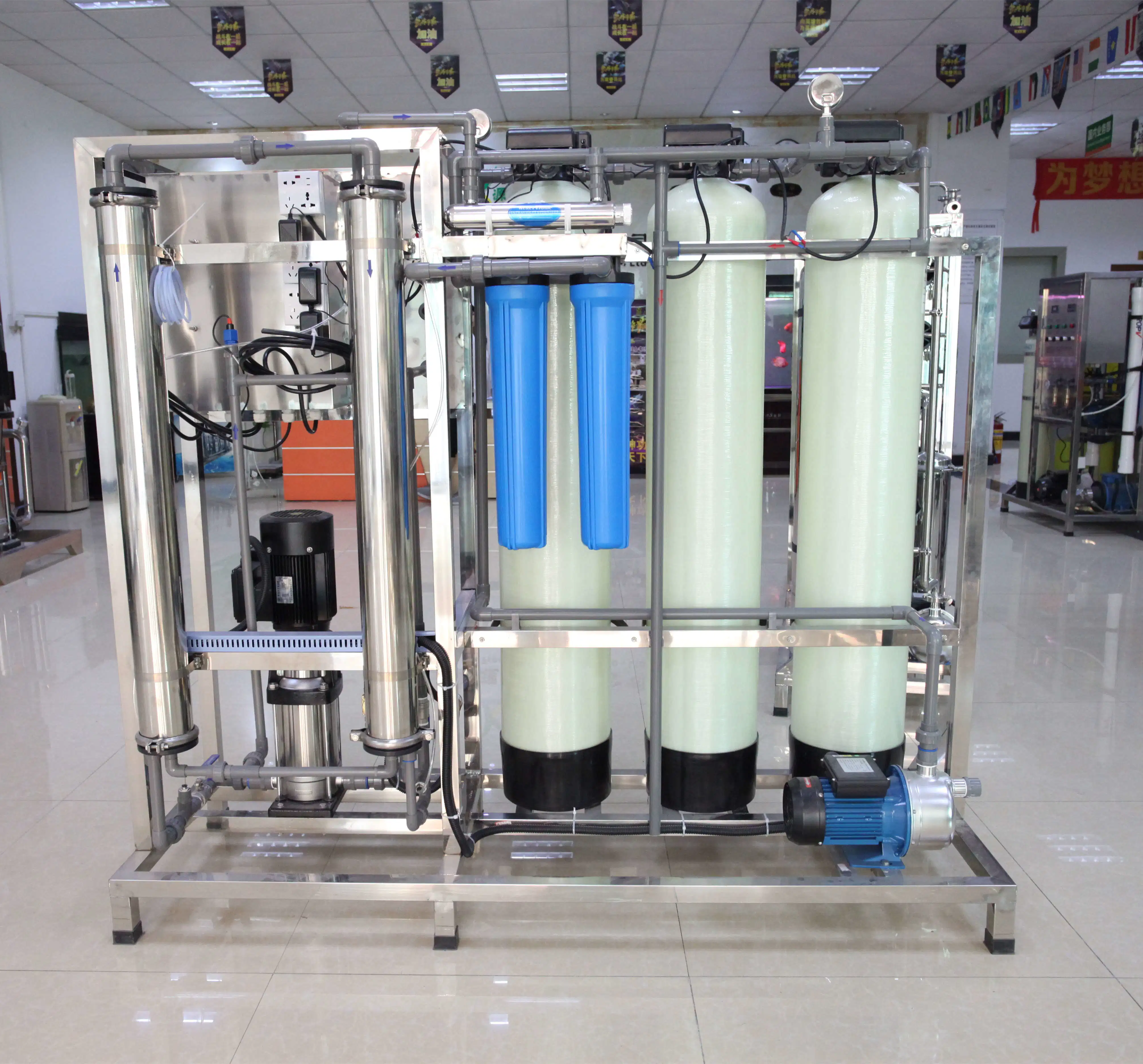 500 lph Tratamiento de Aguas, purificador de agua de la máquina, Sistema de filtro de agua para beber agua