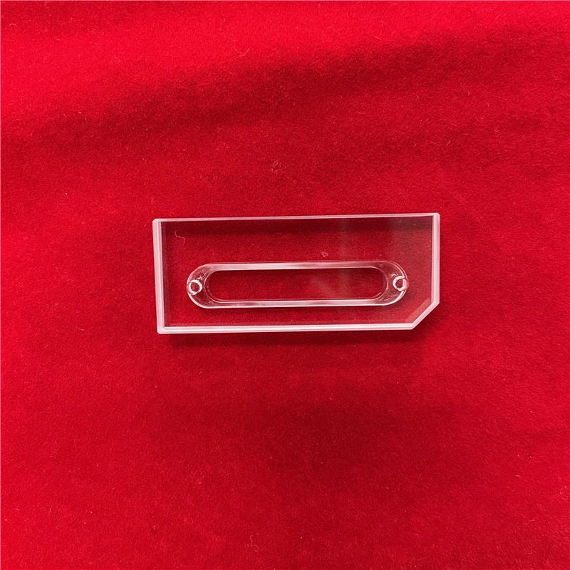 High Precision Lab Spectrometer Customized Clear Quartz Fused Silica Glass Flow Cell Cuvette Supplier