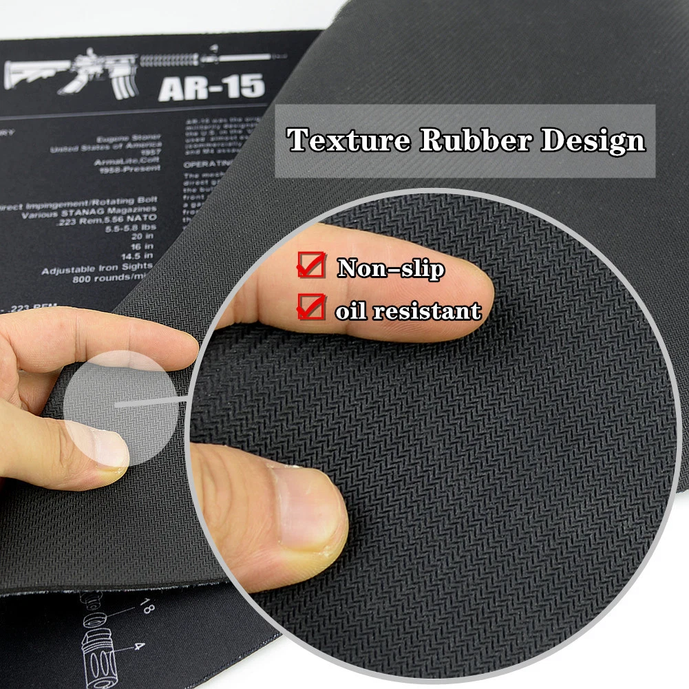 2020 Hot Selling Custom Ar15/Ak47/1911/Glock Waterproof Gun Cleaning Mat Extra Large Rubber Mouse Pads