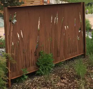 Laser Cut Decorative Metal Corten Steel Garden Screen