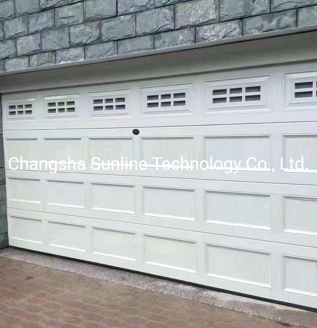 Full View Interior Doors Aluminium Alloy Panoramic Perspective Sectional Garage Door