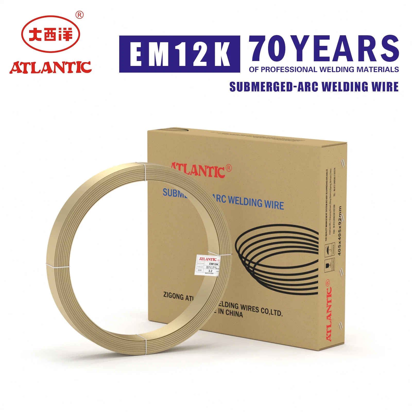 سلك اللحام ذو الأسلاك النحاسية الخاص بـ Atlantic Welding Copper Flux سلك اللحام ذو القلفة Em12K SS الفولاذ المقاوم للصدأ أسلاك اللحام ذات أسلاك اللحام ذات أسلاك لحام مائلة منخفضة السعر