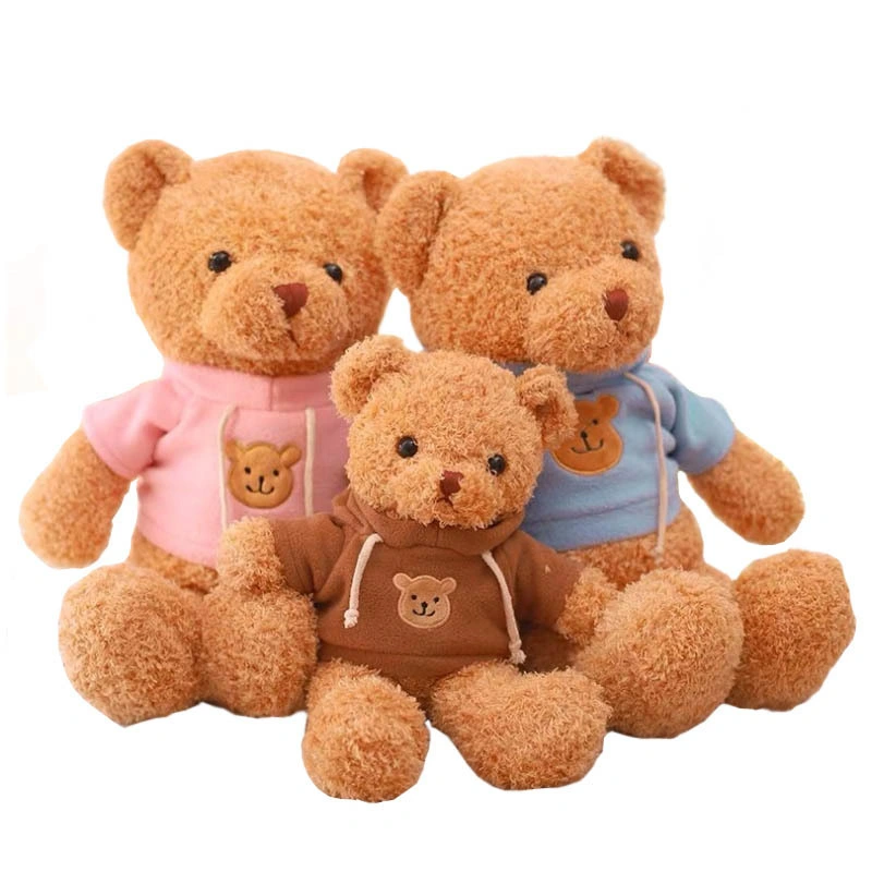 Urso de pelúcia Ruunjoy com suéter, brinquedos de pelúcia, bonecas, presentes de aniversário para bebês, crianças e namoradas.