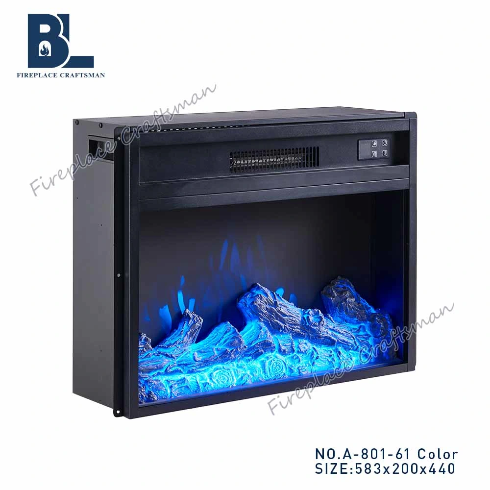 60" Decorative Wall Recessed Built in Wall Mounted Glass Panel Insert Electric Fire Place Fireplace