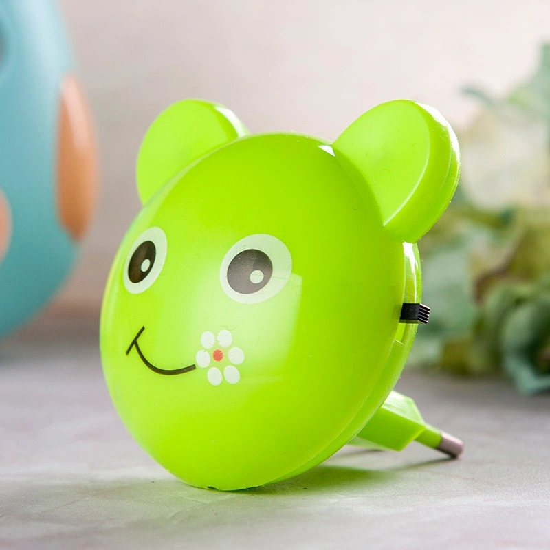 Cartoon Bear Mini Sensor Smart Intelligent Lamp Baby Wall Decoration Children Gift Night LED Sensor Low Saving Energy Cool White Kids Night Light