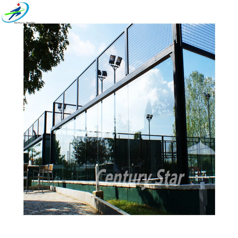 100*100mm Panoramic Padel Sport Courts Safety Outdoor Paddle Mobile Padel Tennis Court