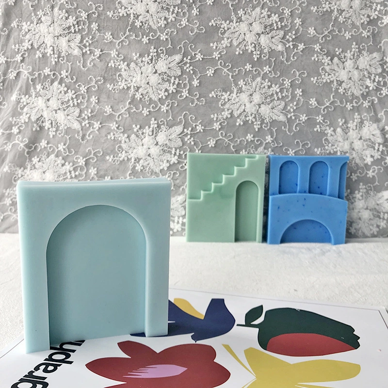 Geometric Cube Arch Door-Shaped Aromatherapy Candle Unique Handmade Soap Silicone Mold