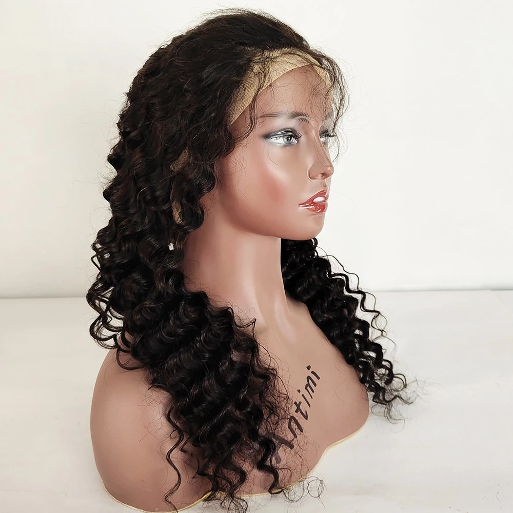 Cheap Factory Wholesale/Supplier 100 Raw Human Hair Vendors Natural Deep Wave 360 Full Lace Wigs for Black Women