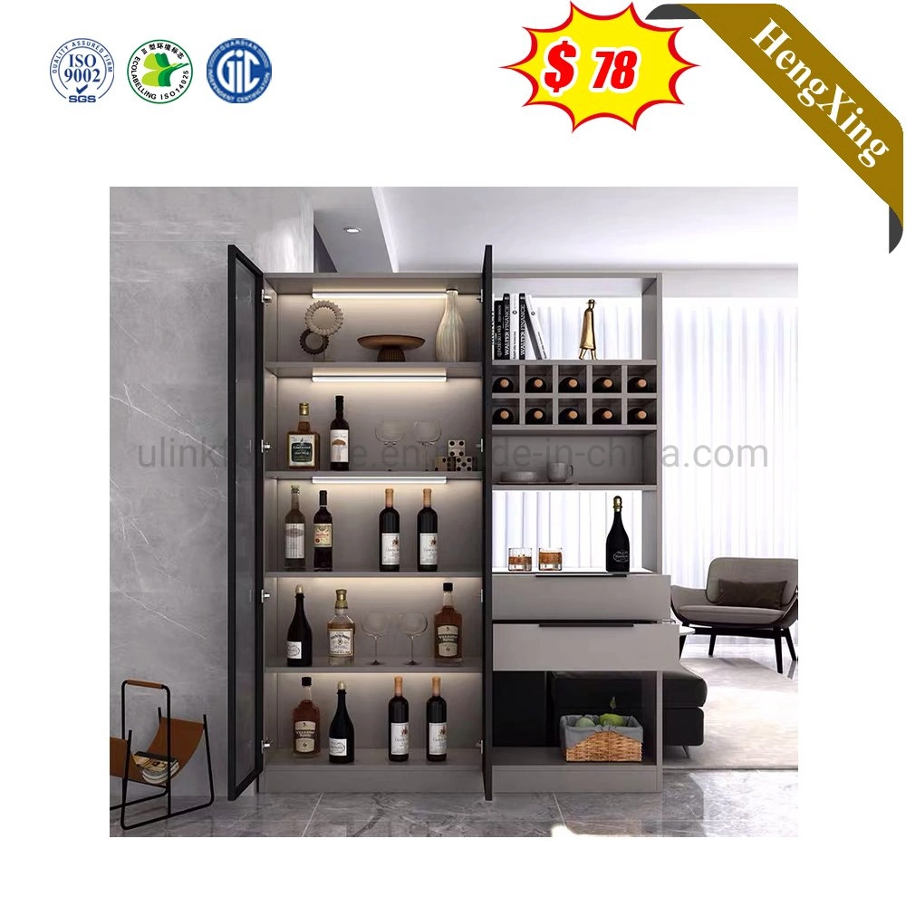 Vino chino moderno mostrar pequeños Libreria Inicio de MDF 2 puertas de cristal Muebles de salón