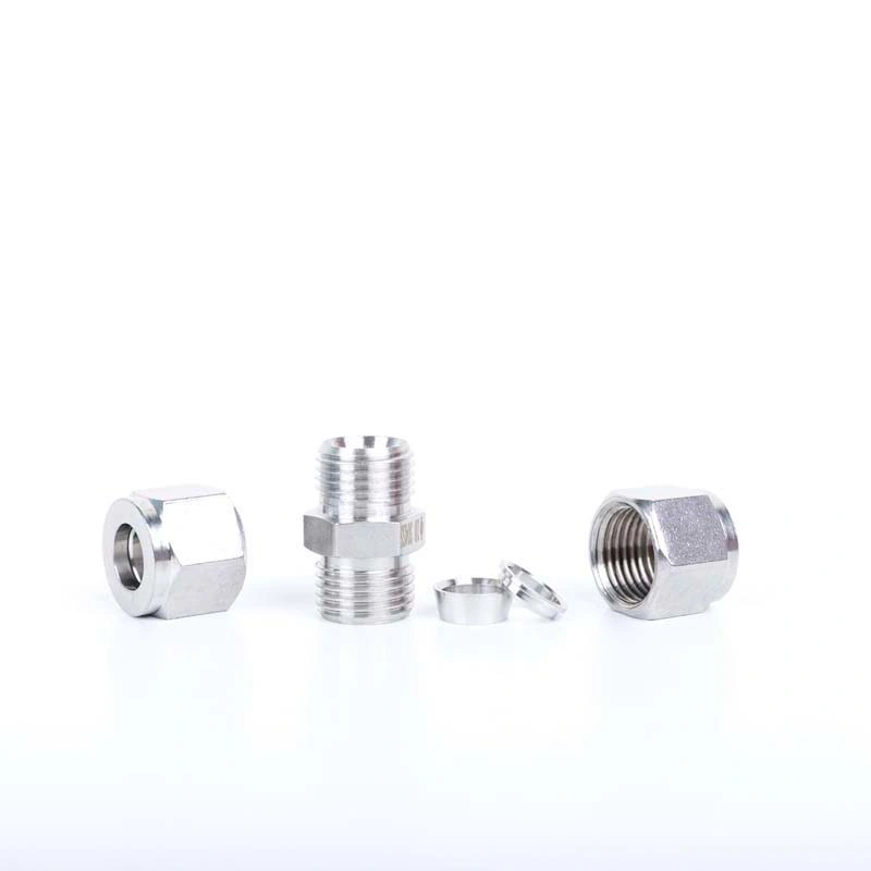 Compression Connectors Stainless Steel 304 Tube Fitting Equal Tee Fitting Union