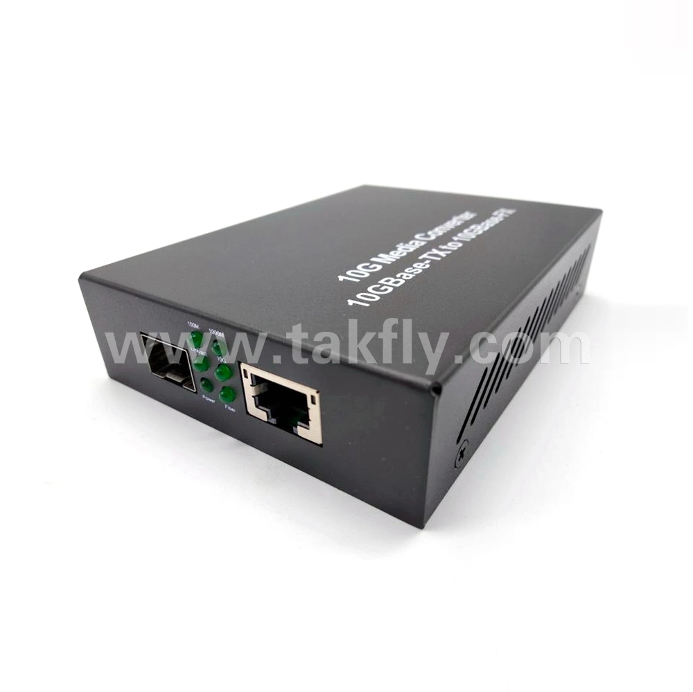 10gbase-Tx to 10gbase-Fx Fiber Optic Media Converter