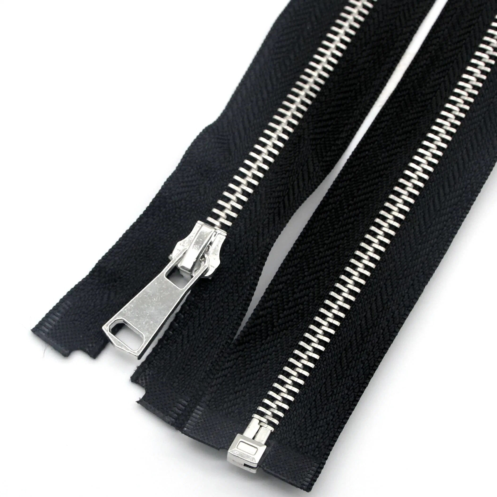 High quality/High cost performance  3# 5# 7# 8# 10# Black White Color Zinc Alloy Zipper Metal Zipper for Hoodies, Jeans, Jackets, Handbag Garment Zipper