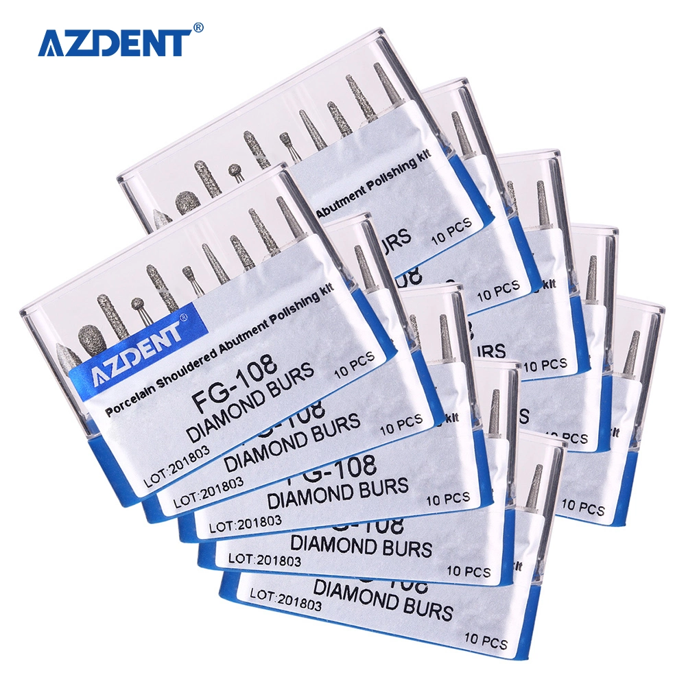 Azdent Dental Porzellan Schulterte Abutment Polieren Diamant Burs Kit