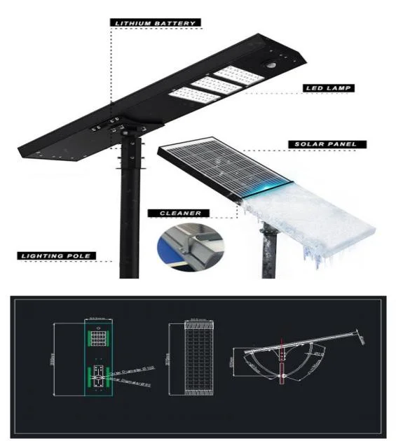 China Hot Sale IP65 Waterproof Outdoor Intelligent Smart 40W Auto-Clean All-in-One Solar LED Street Light Road Lamp