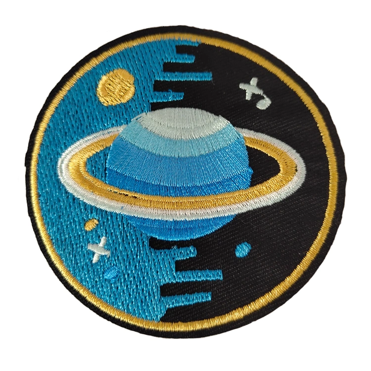 Factory Direct Embroidered Patches Gradient Color Sun Decoration Garment