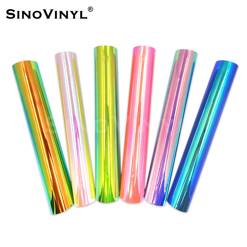 SINOVINYL Wholesale/Supplier Price Chrome Rainbow DIY Craft Graphic Film Color PVC Sticker Cricut Cutter Plotter Self Adhesive Vinyl Sheets