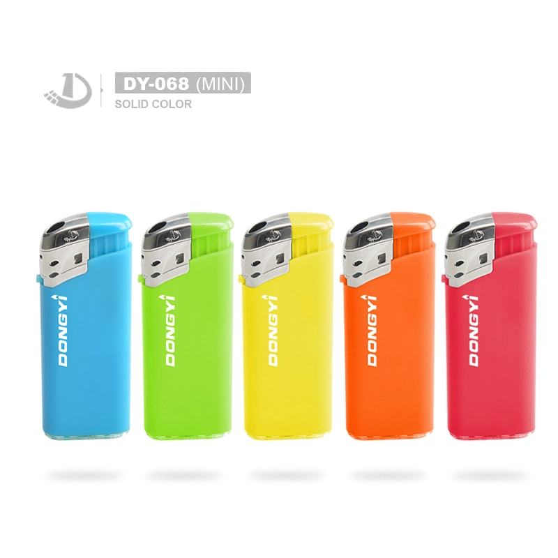 Mini Dy-068 High Quality Hot Sale Colorful Euro Standard Cr Plastic Electric Lighter