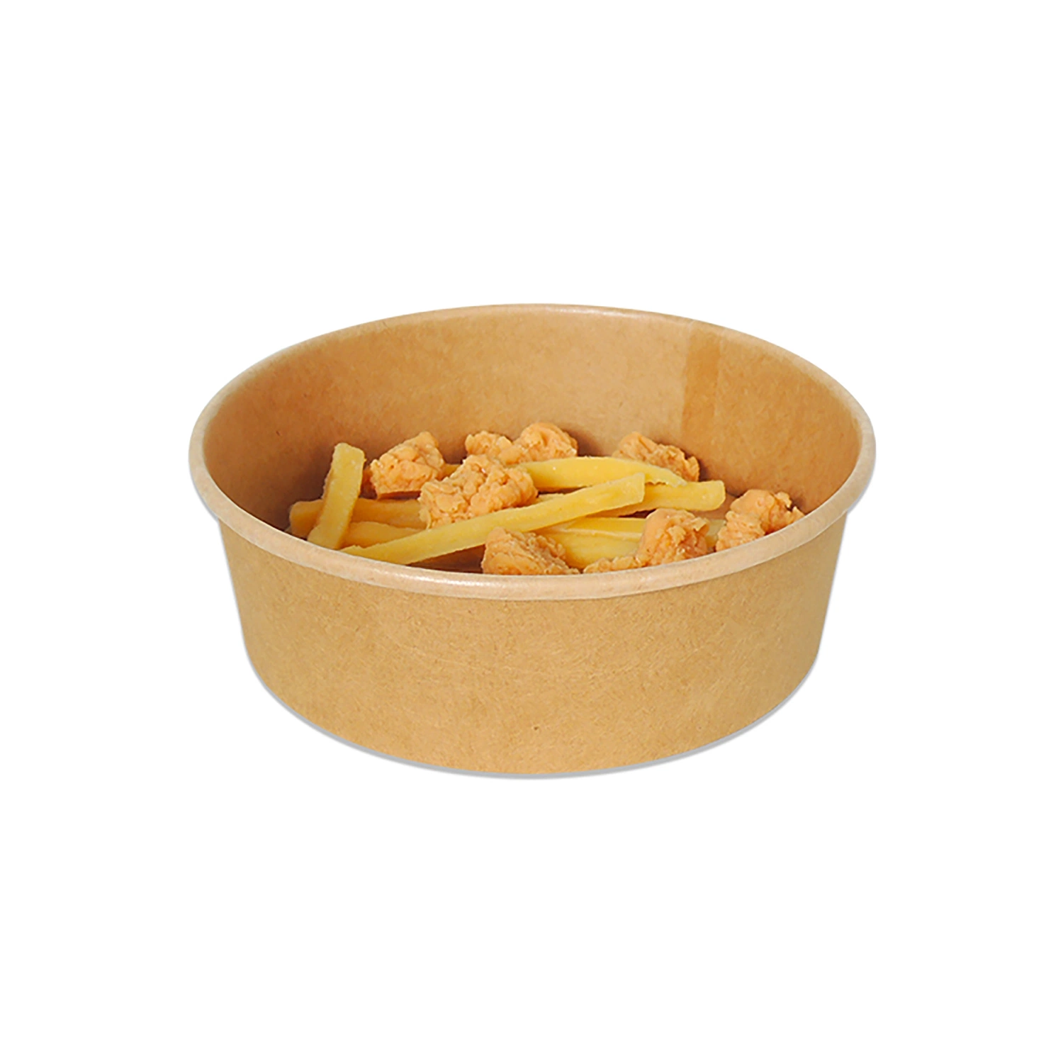 Disposable Printed Take Away Paper Salad Bowl with Plastic Lid