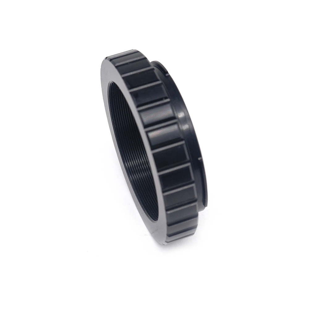 Fabricante OEM personalizado Cámara lente anillo de montaje precisión CNC Fresado Partes anillo adaptador de cámara de aluminio anodizado negro